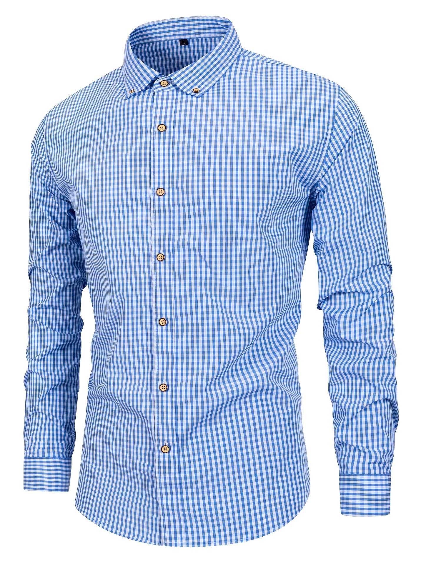 PLAID BUTTON-UP SHIRT FOR MEN