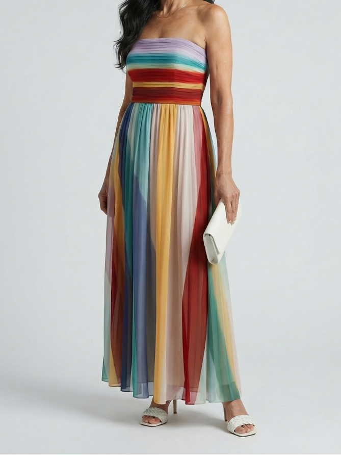 Serene | Light Stripe Maxi Dress