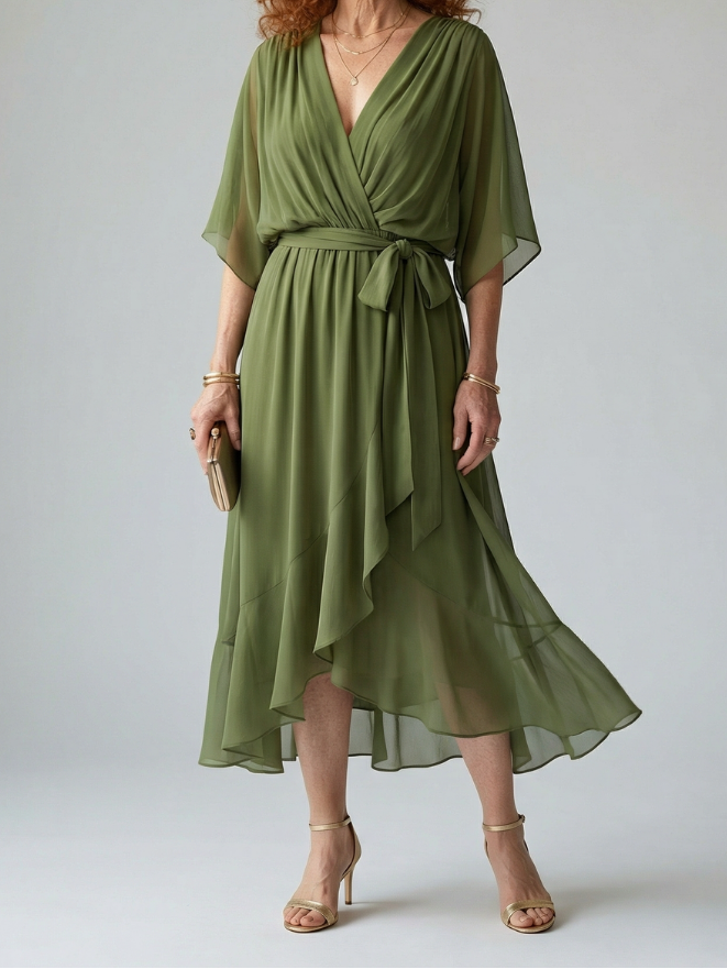 Elric | Light Drape Midi Dress
