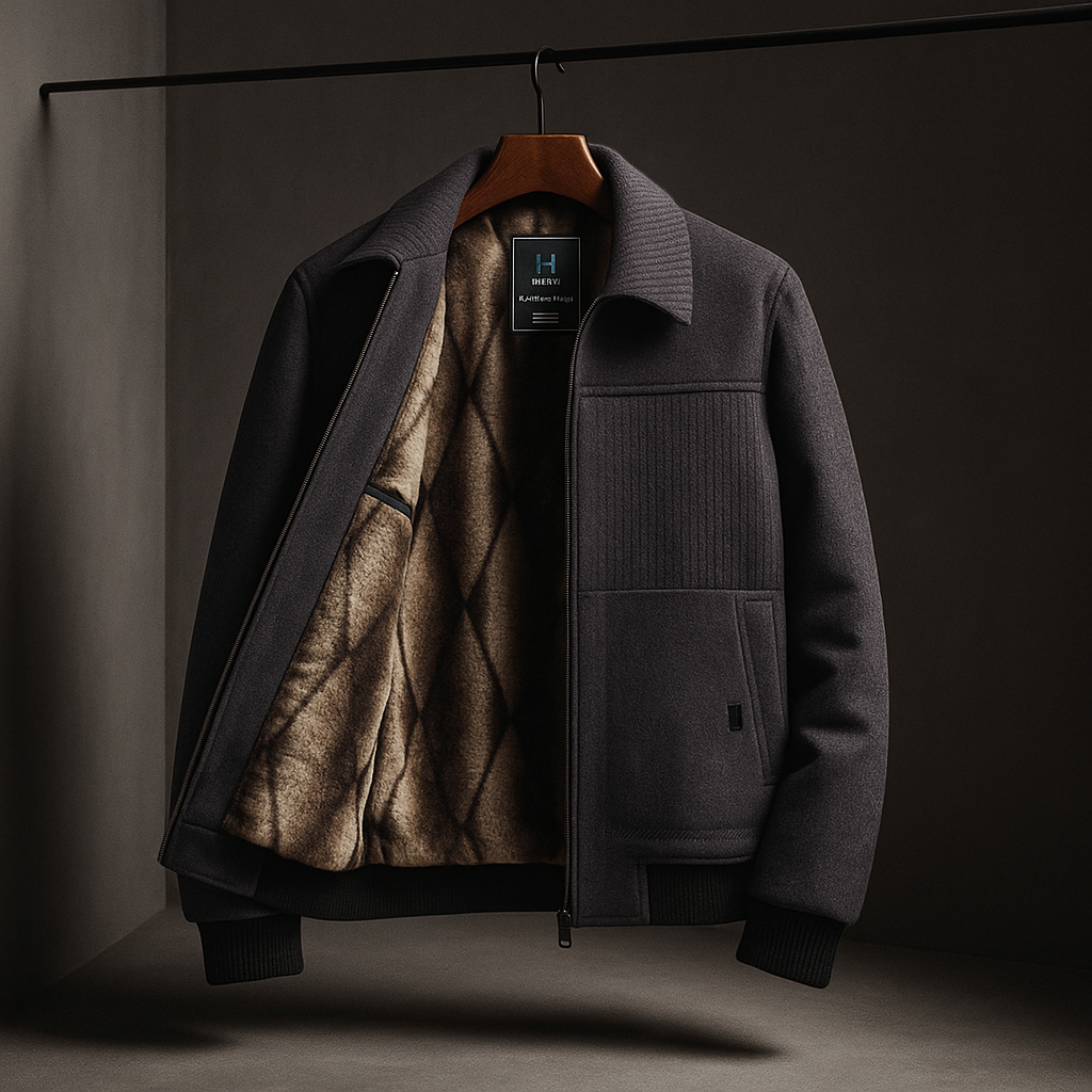 TEXTURED ZIP-UP JACKET FOR MEN