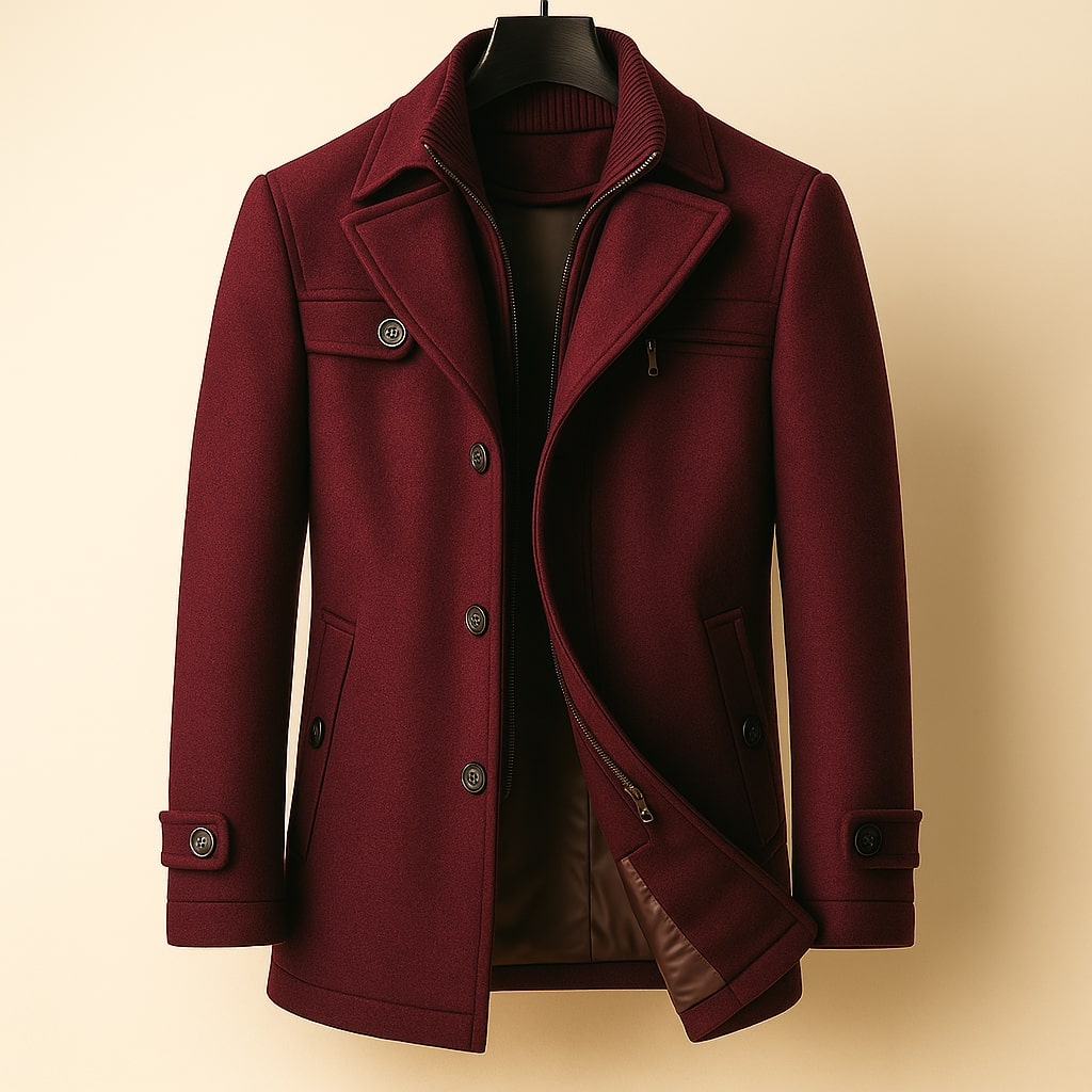 LONG WOOL COAT FOR MEN
