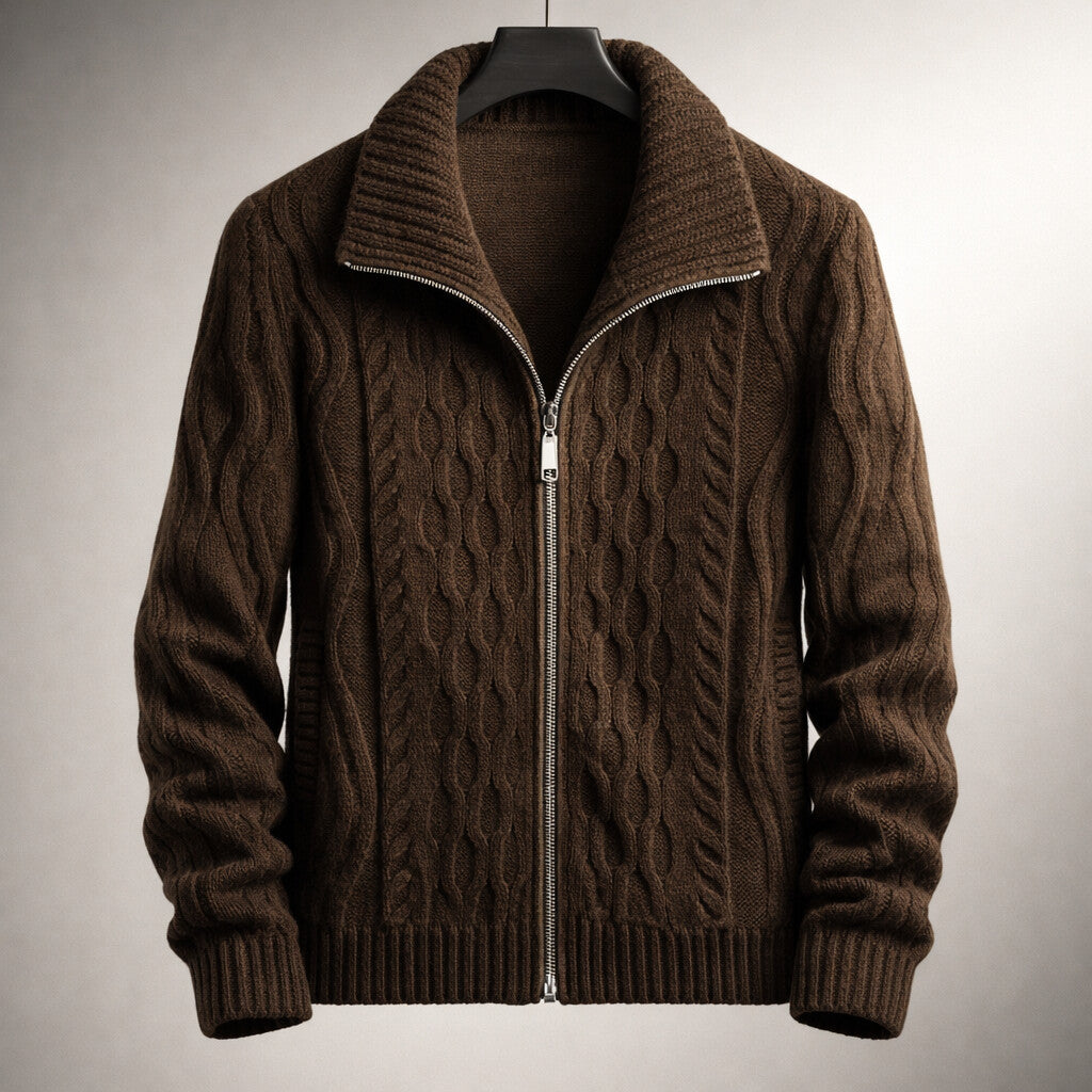 CLASSIC ZIPPERED CARDIGAN FOR MEN