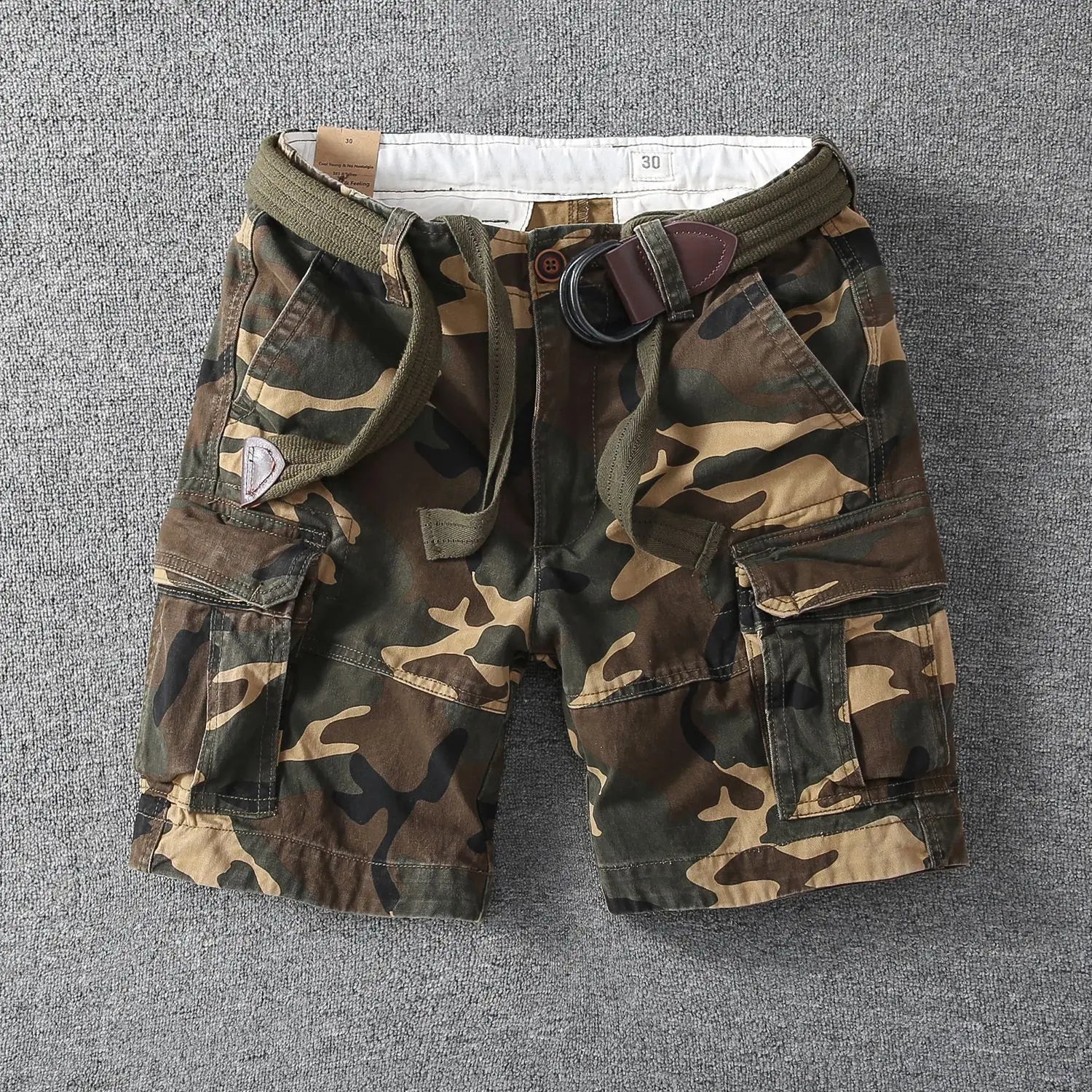 COTTON CARGO SHORTS FOR MEN
