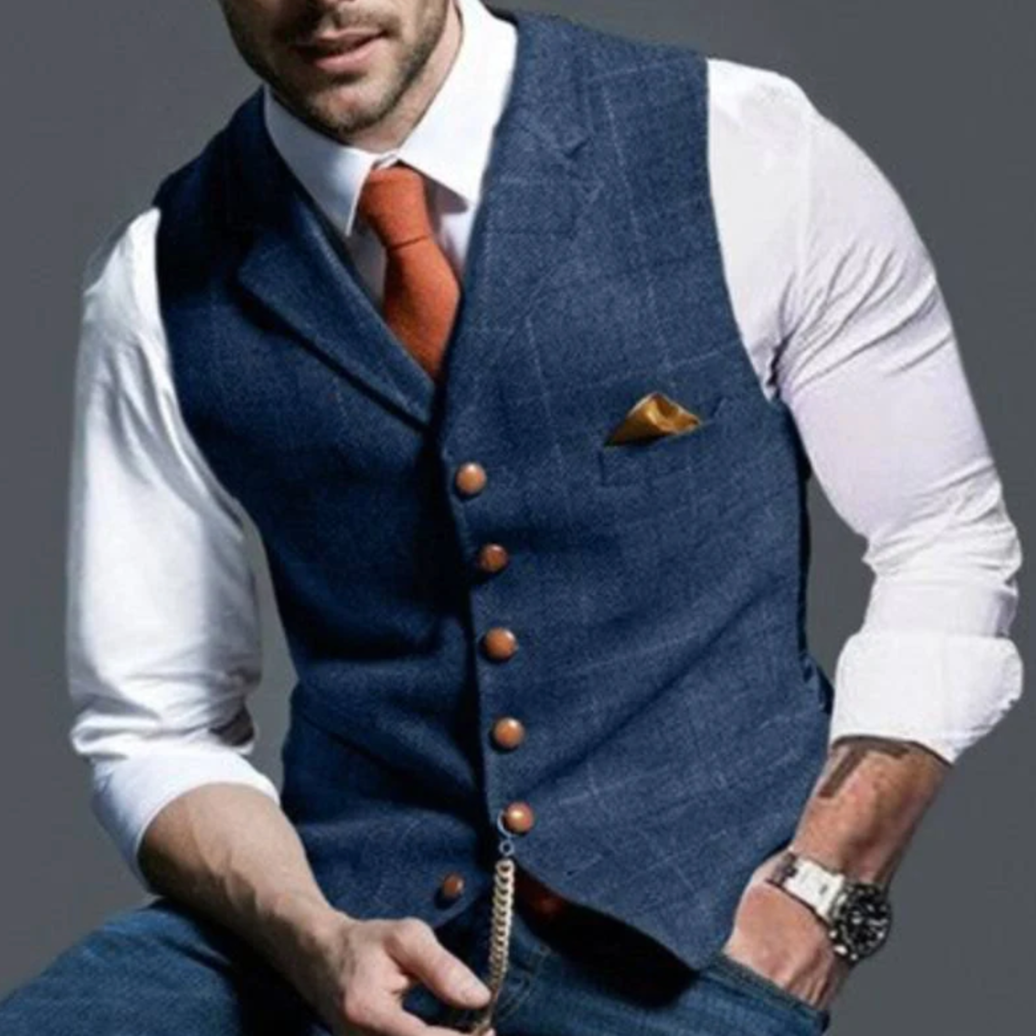 SLIM FIT VEST FOR MEN