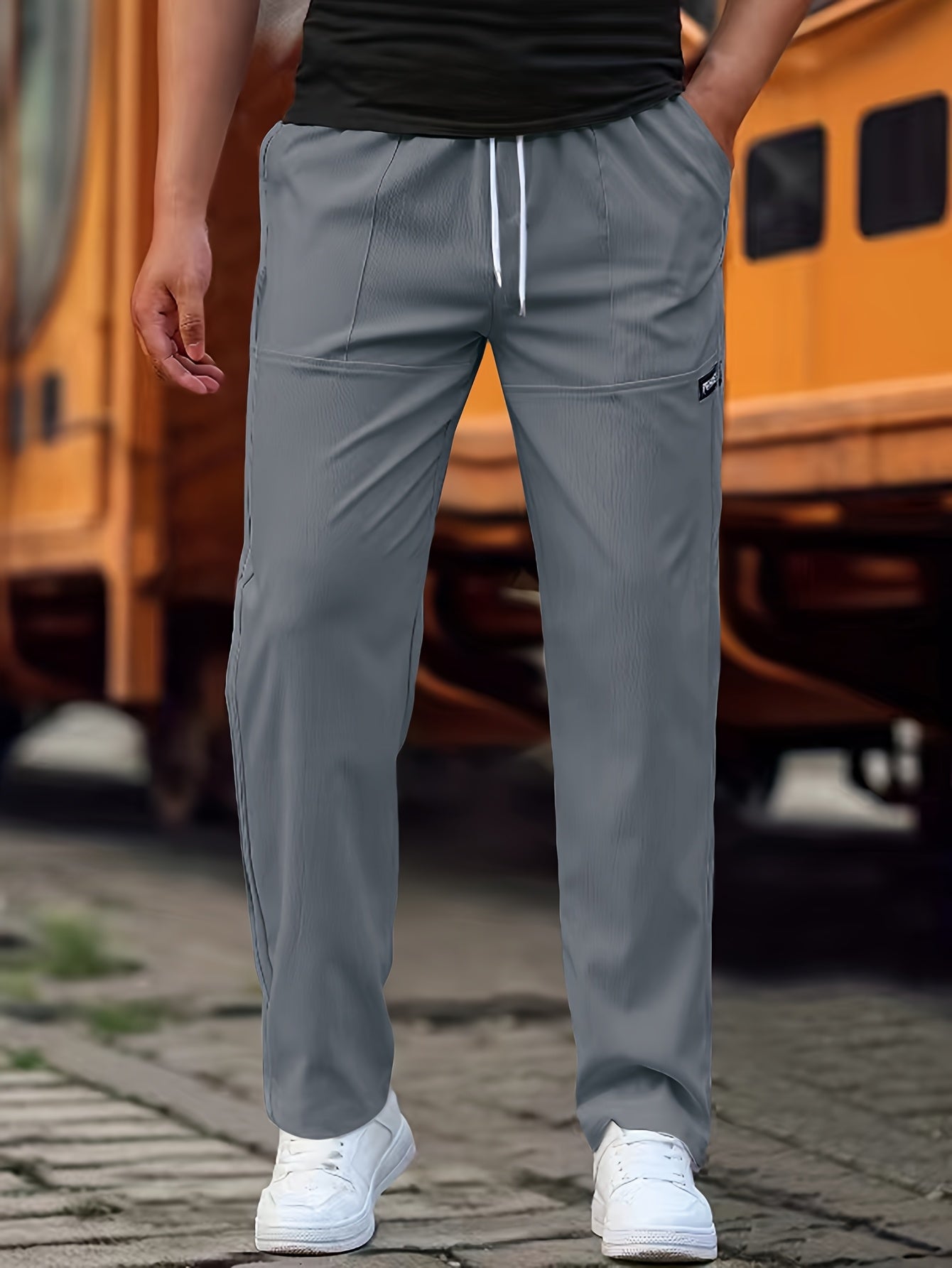 REGULAR STRETCH TROUSERS FOR MEN