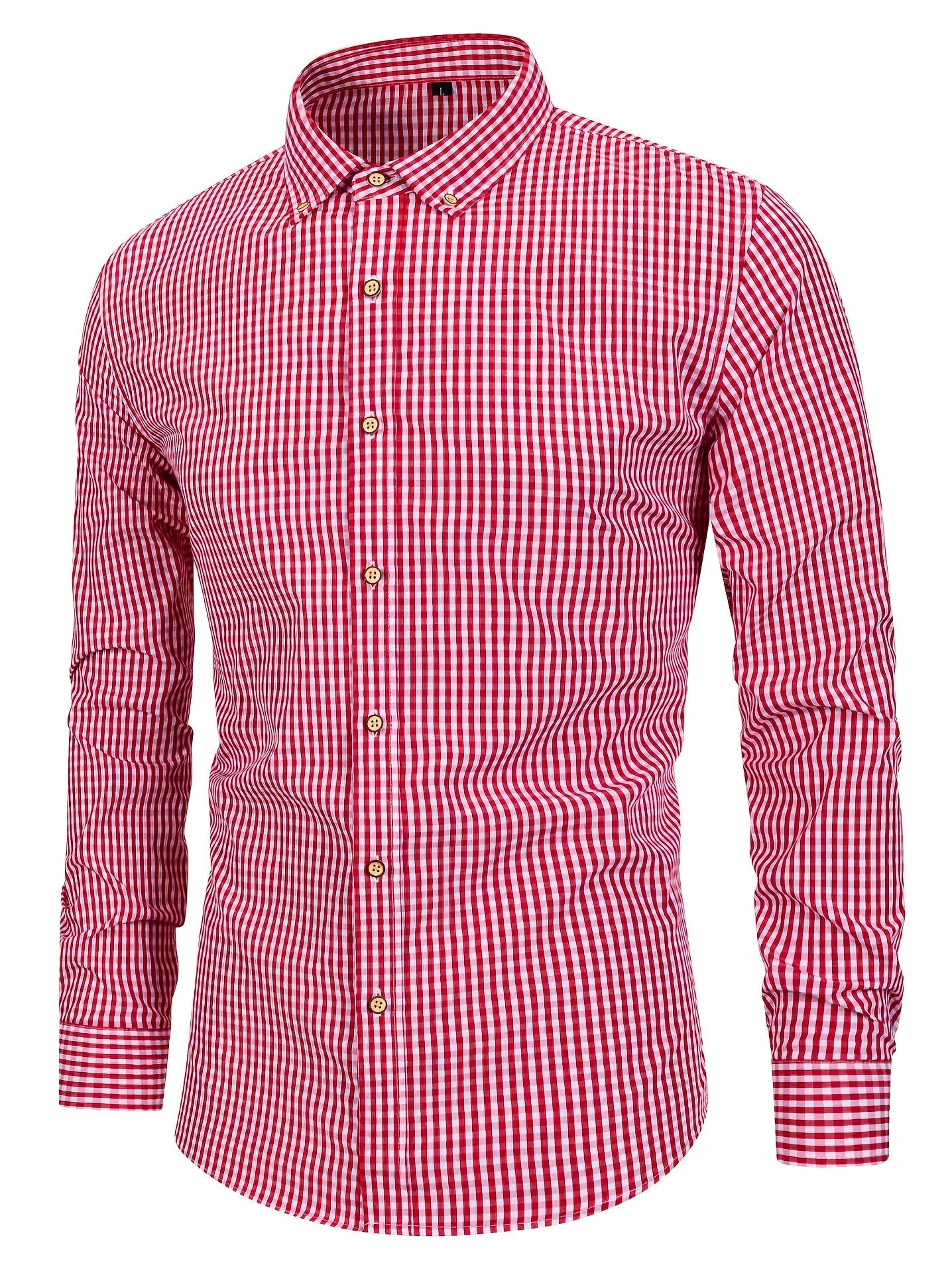 PLAID BUTTON-UP SHIRT FOR MEN