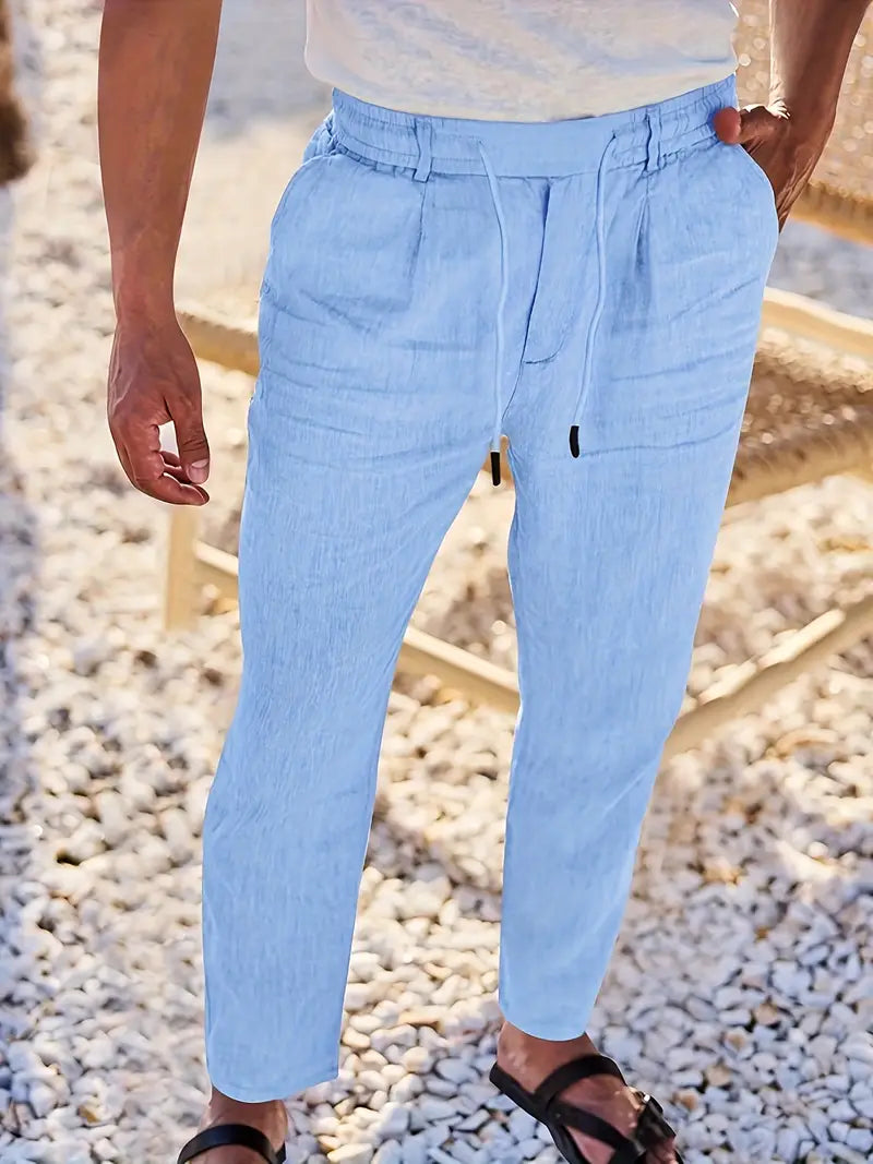 LOOSE FIT LINEN TROUSERS FOR MEN