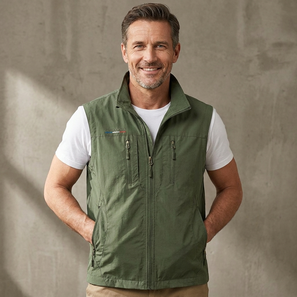 MULTI POCKET UTILITY VEST FOR MEN