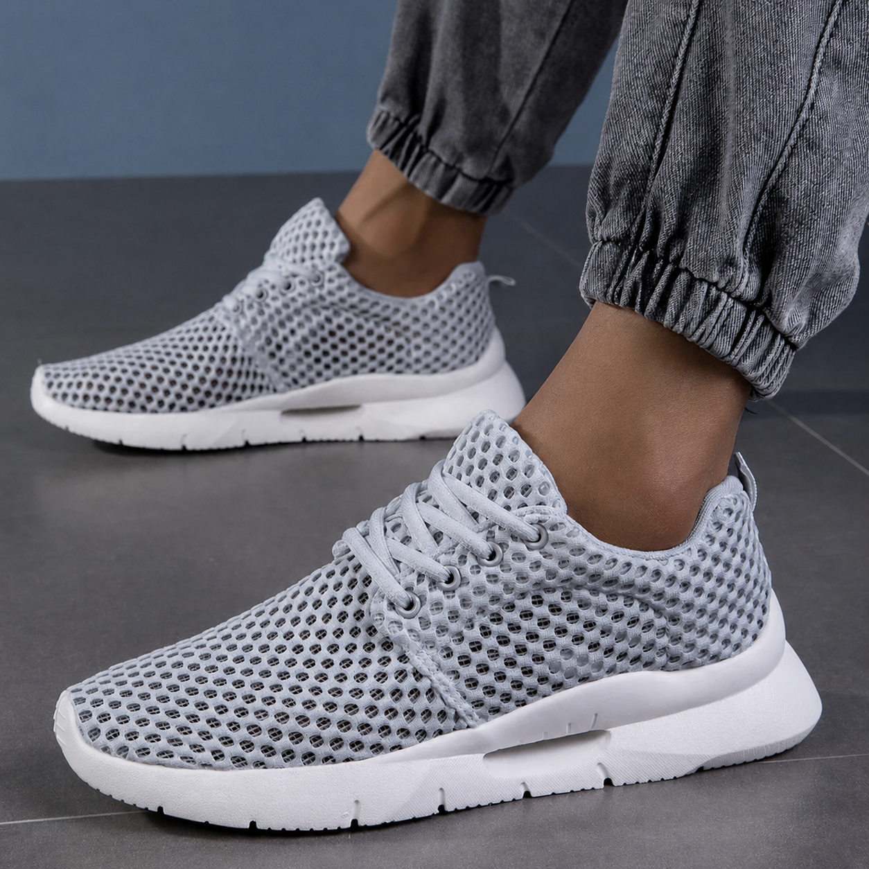 MESH LACE-UP SNEAKERS FOR WOMEN