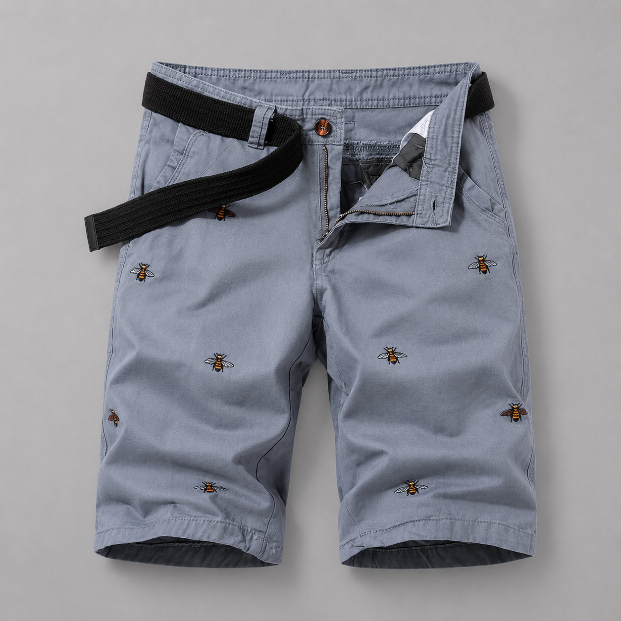 EMBROIDERED COTTON SHORTS FOR MEN