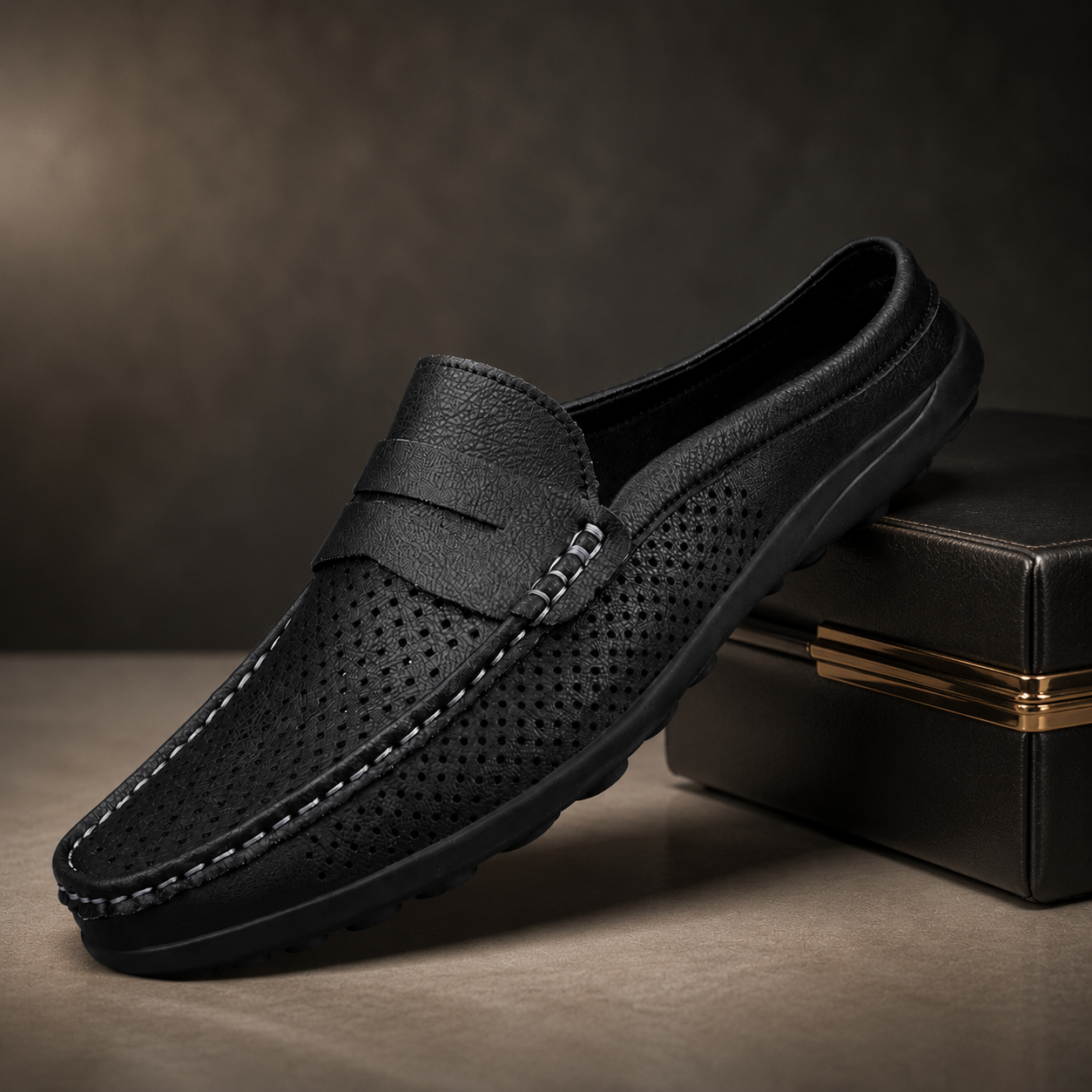 PERFORATED SLIP-ON SHOES FOR MEN