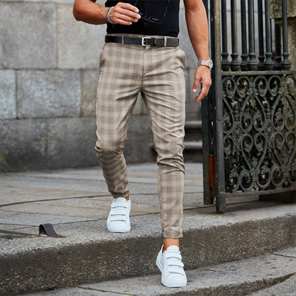 PLAID SLIM CHINO FOR MEN