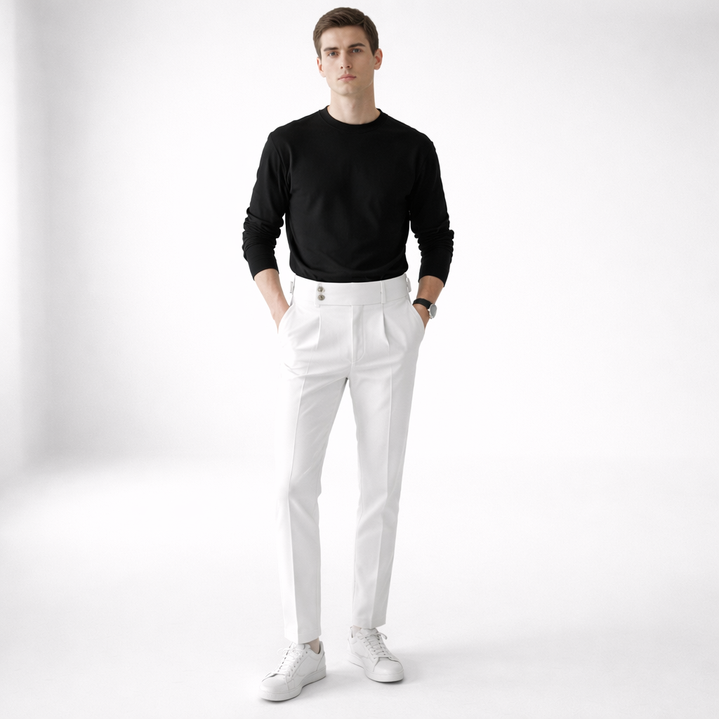 HIGH WAIST TROUSERS FOR MEN