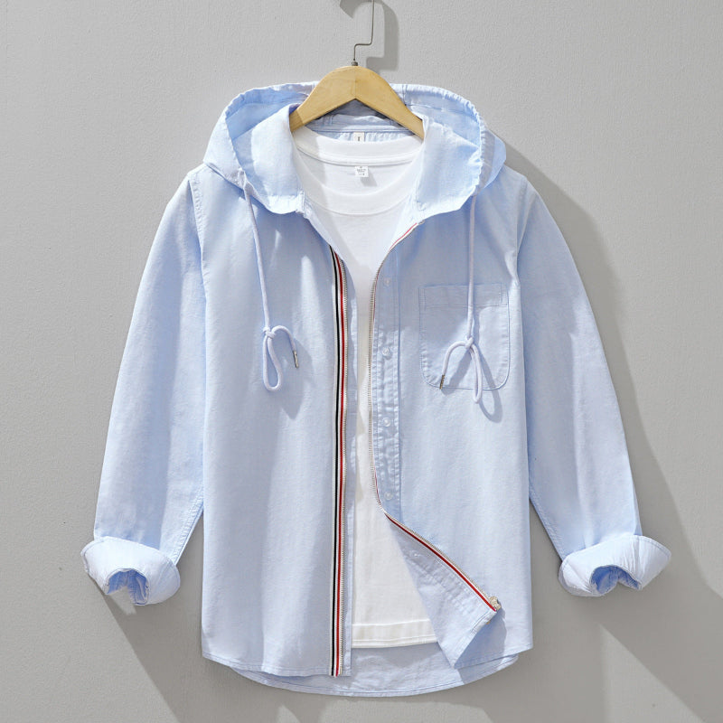 LINEN BLEND HOODIE FOR MEN