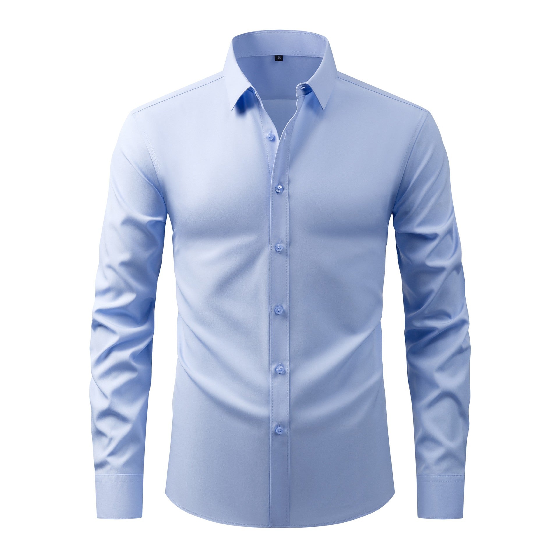 SOLID LAPEL SHIRT FOR MEN