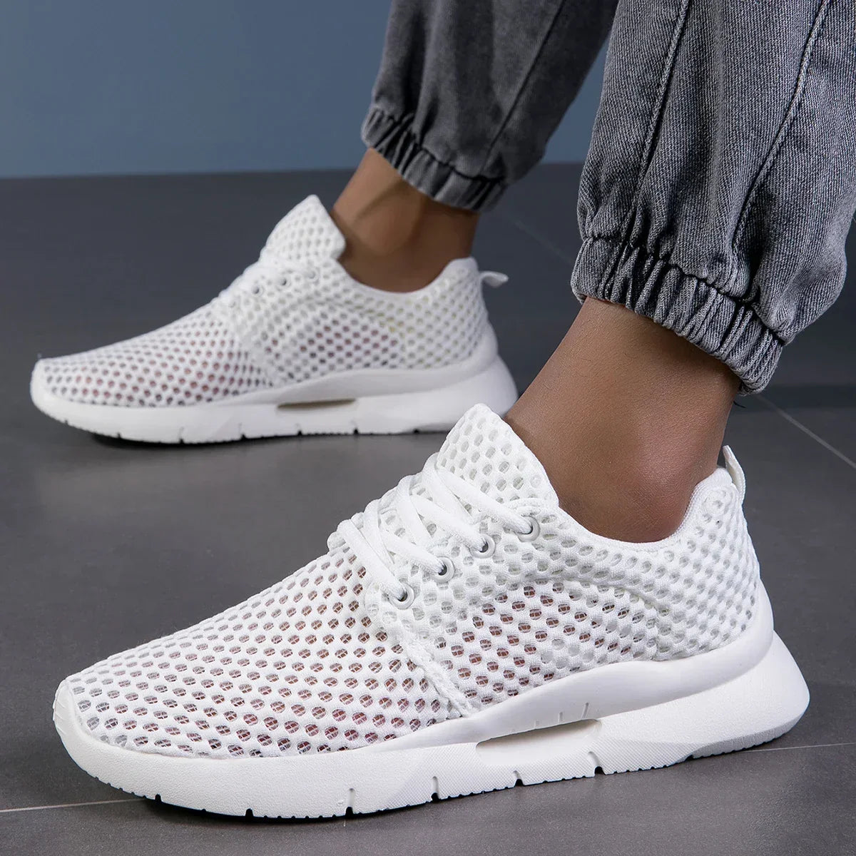 MESH LACE-UP SNEAKERS FOR WOMEN