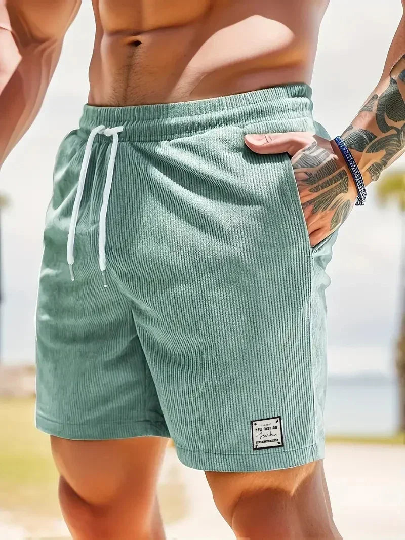 CORDUROY DRAWSTRING SHORTS FOR MEN