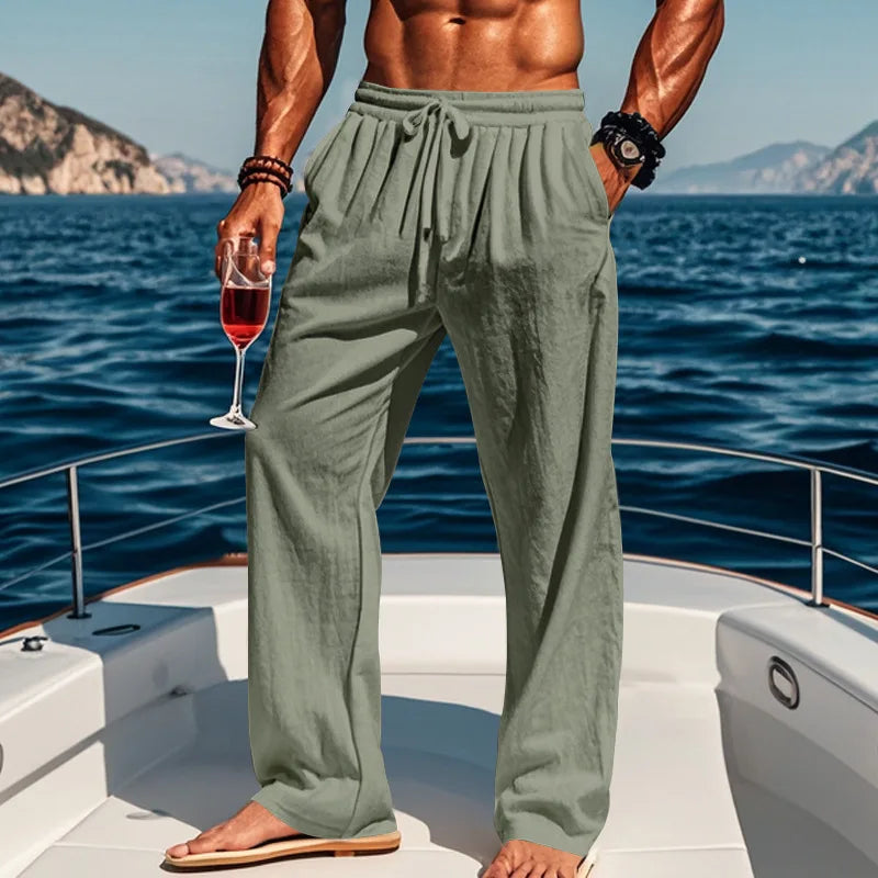 LINEN SUMMER TROUSERS FOR MEN