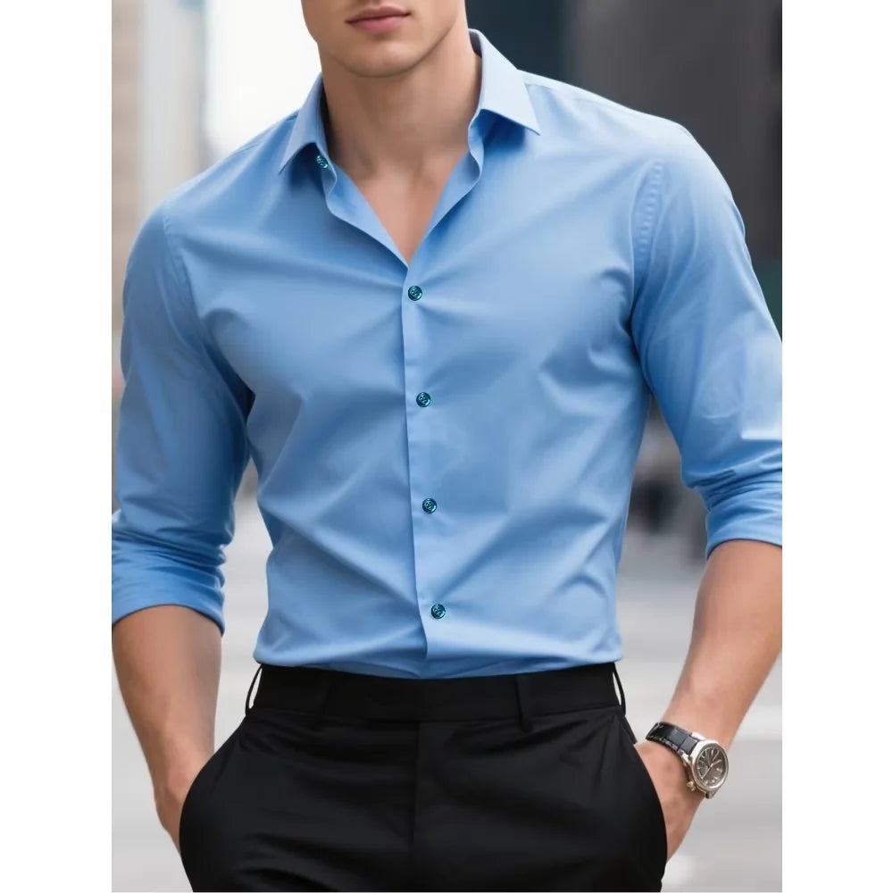ELASTIC BUSINESS SHIRT FOR MEN