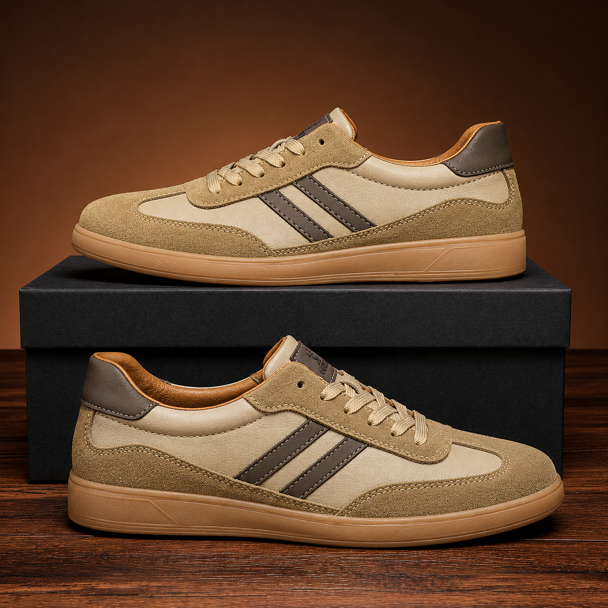 CONTRAST PANEL SNEAKERS FOR MEN