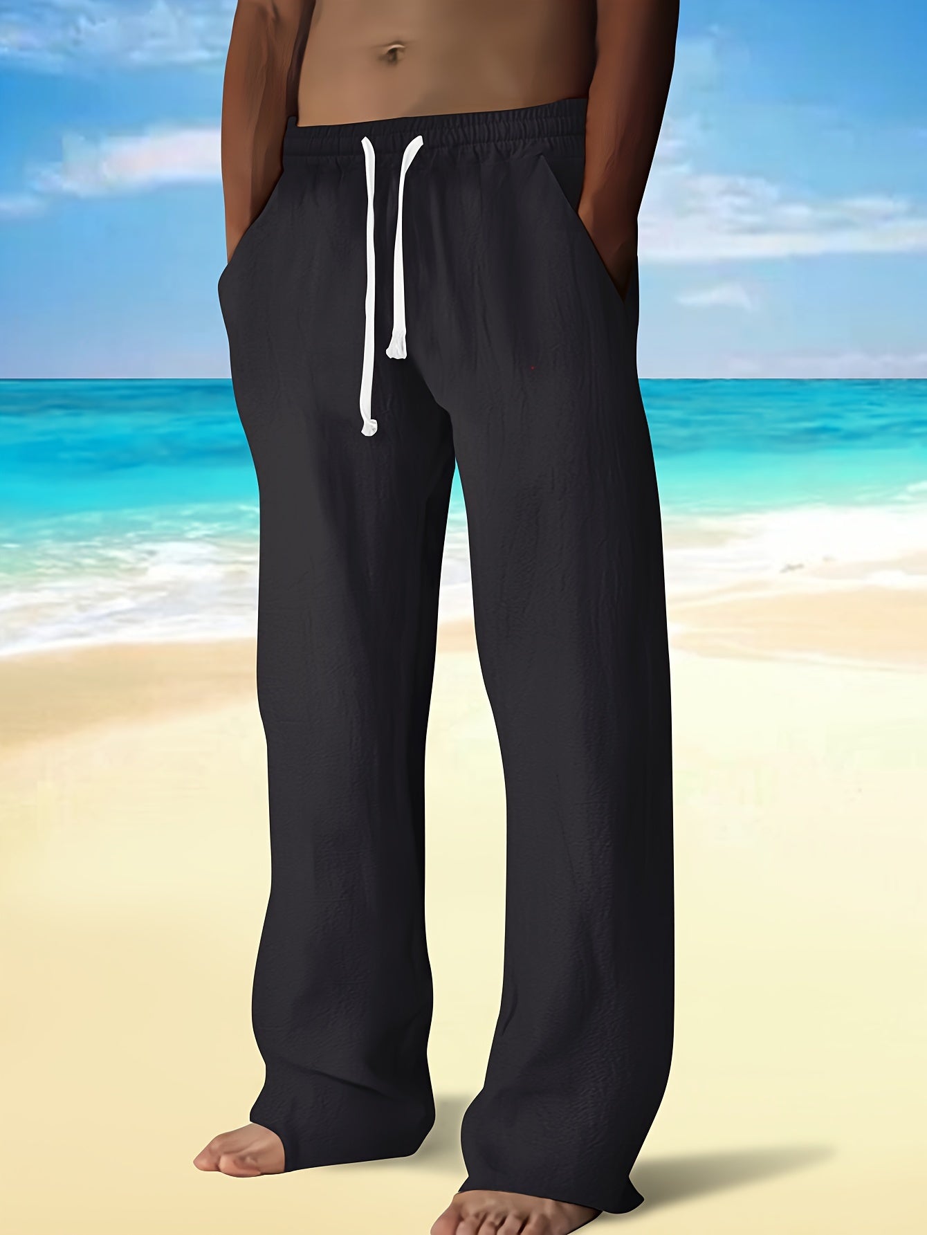 LOOSE DRAWSTRING TROUSERS FOR MEN