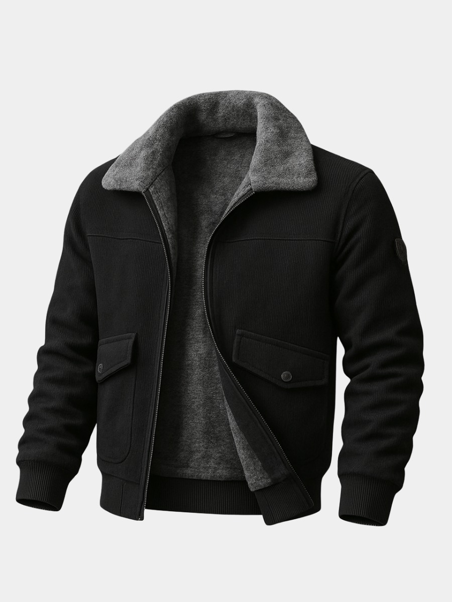 MEN'S JACKET WITH FAUX FUR