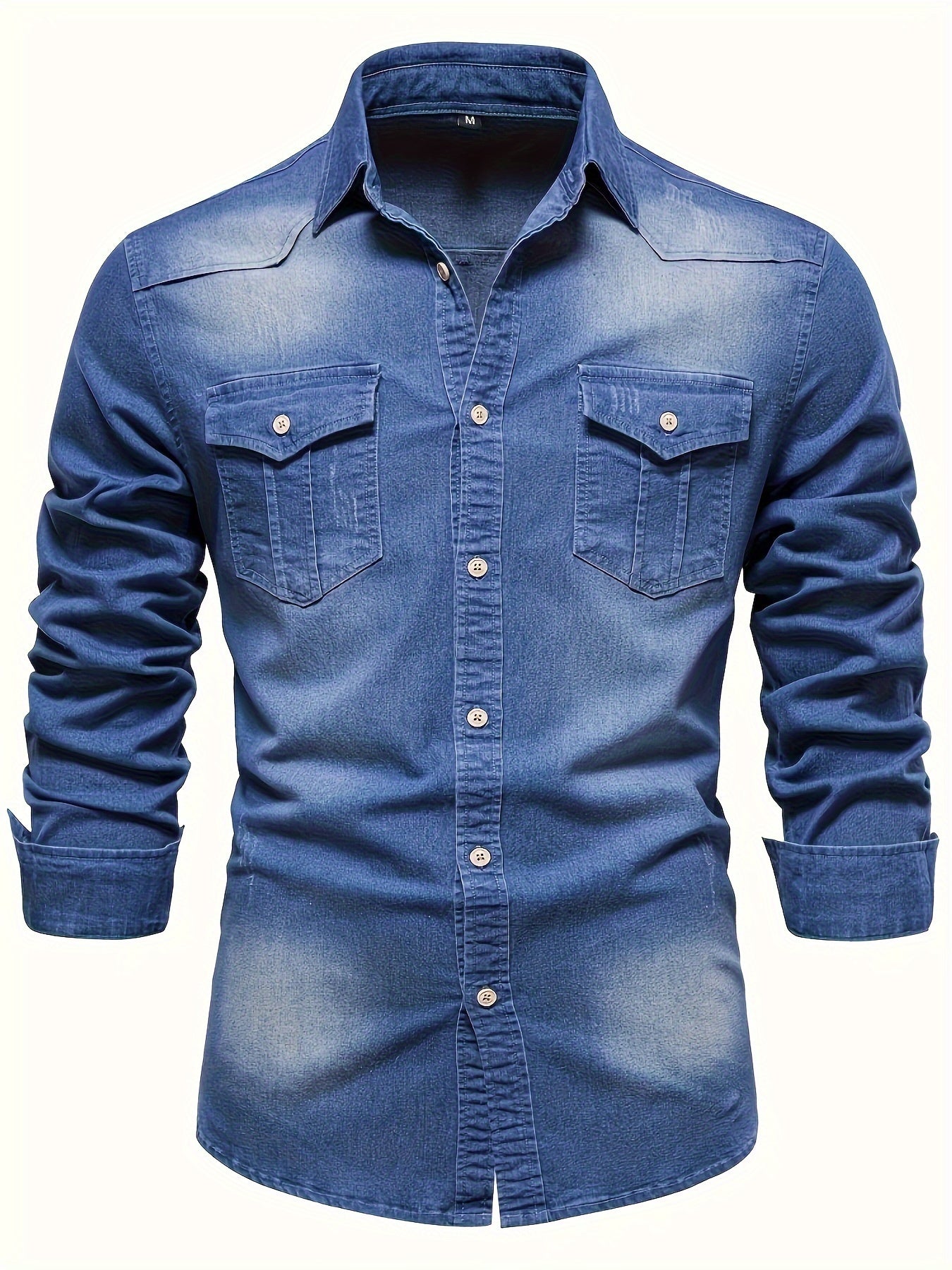 DENIM LONG-SLEEVED SHIRT FOR MEN