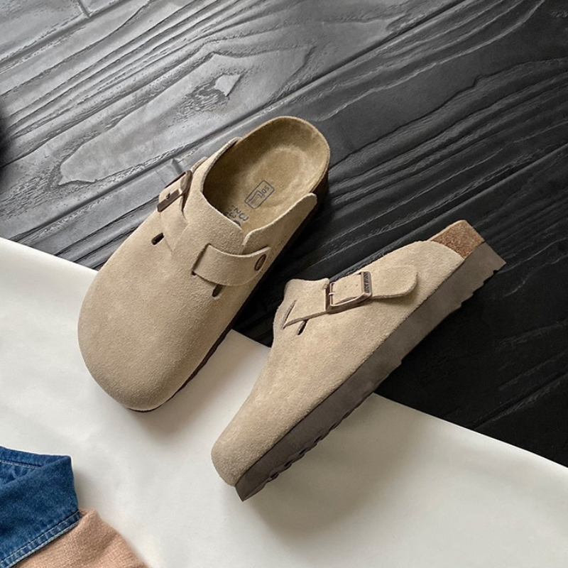 LEATHER FOOTBED SANDALS FOR MEN