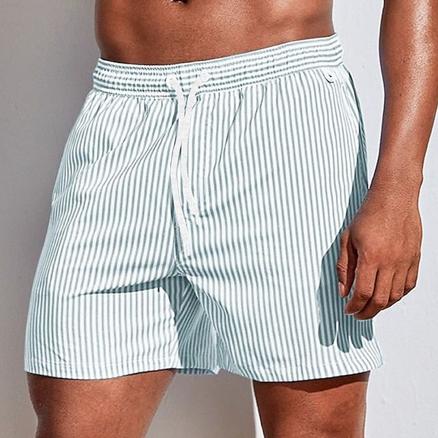 STRIPED BEACH SHORTS FOR MEN