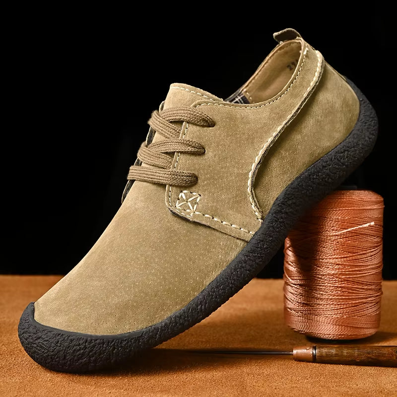 LACE-UP SUEDE SHOES FOR MEN