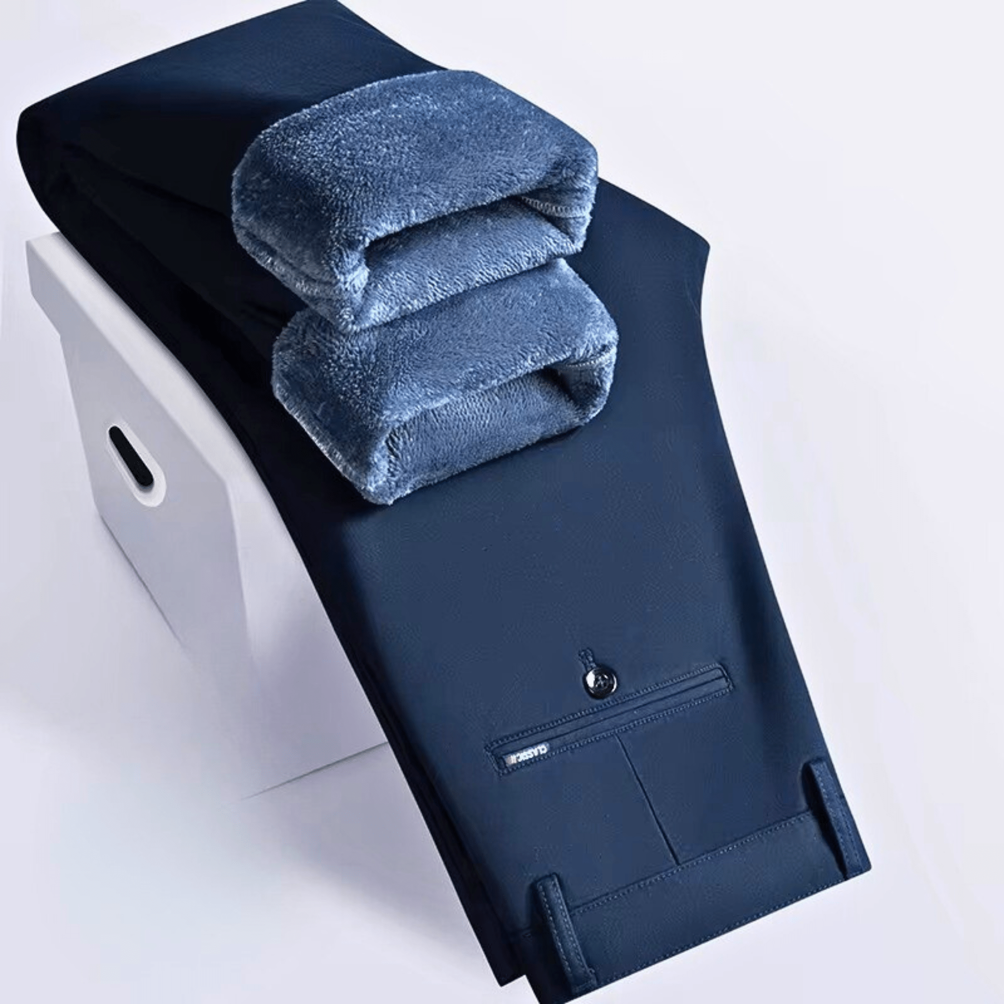 STRAIGHT WINTER TROUSERS FOR MEN