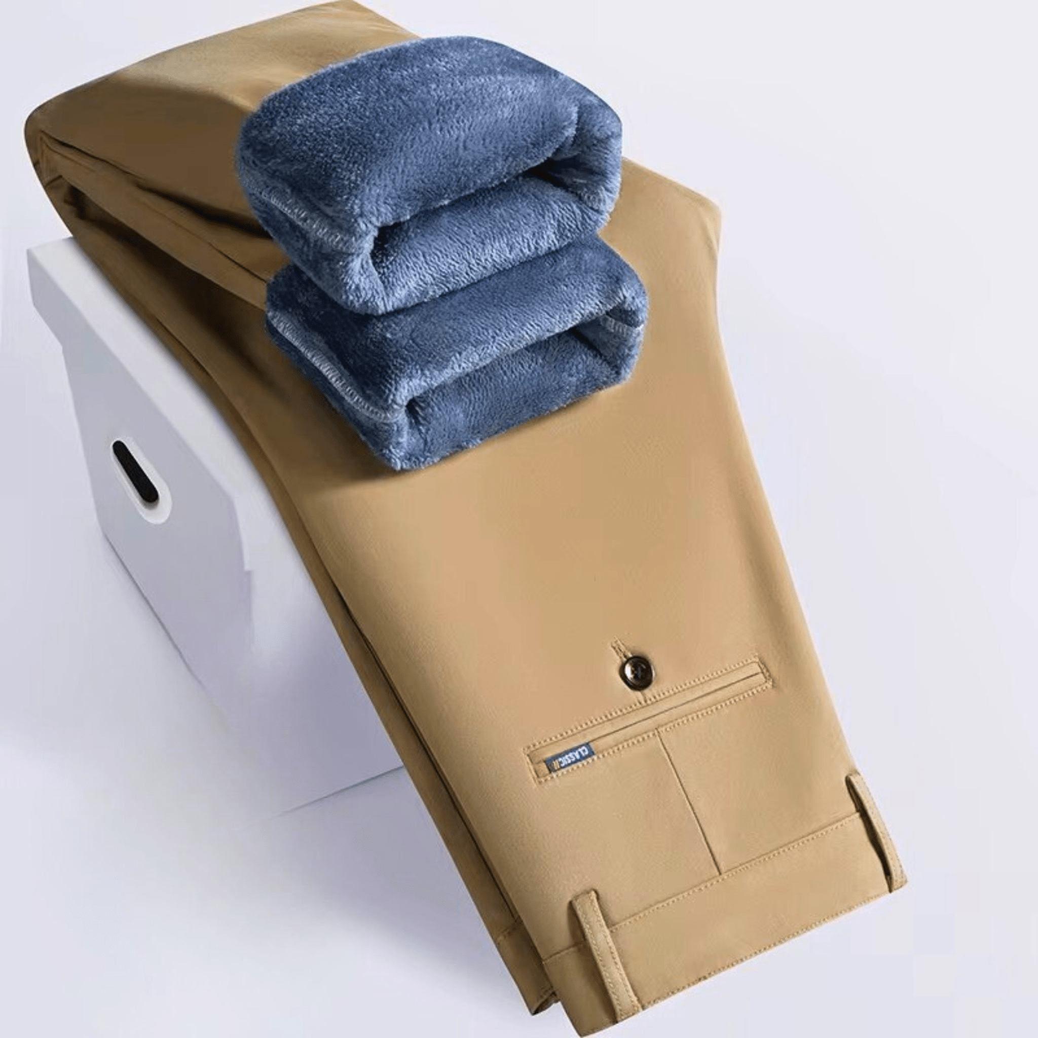 STRAIGHT WINTER TROUSERS FOR MEN