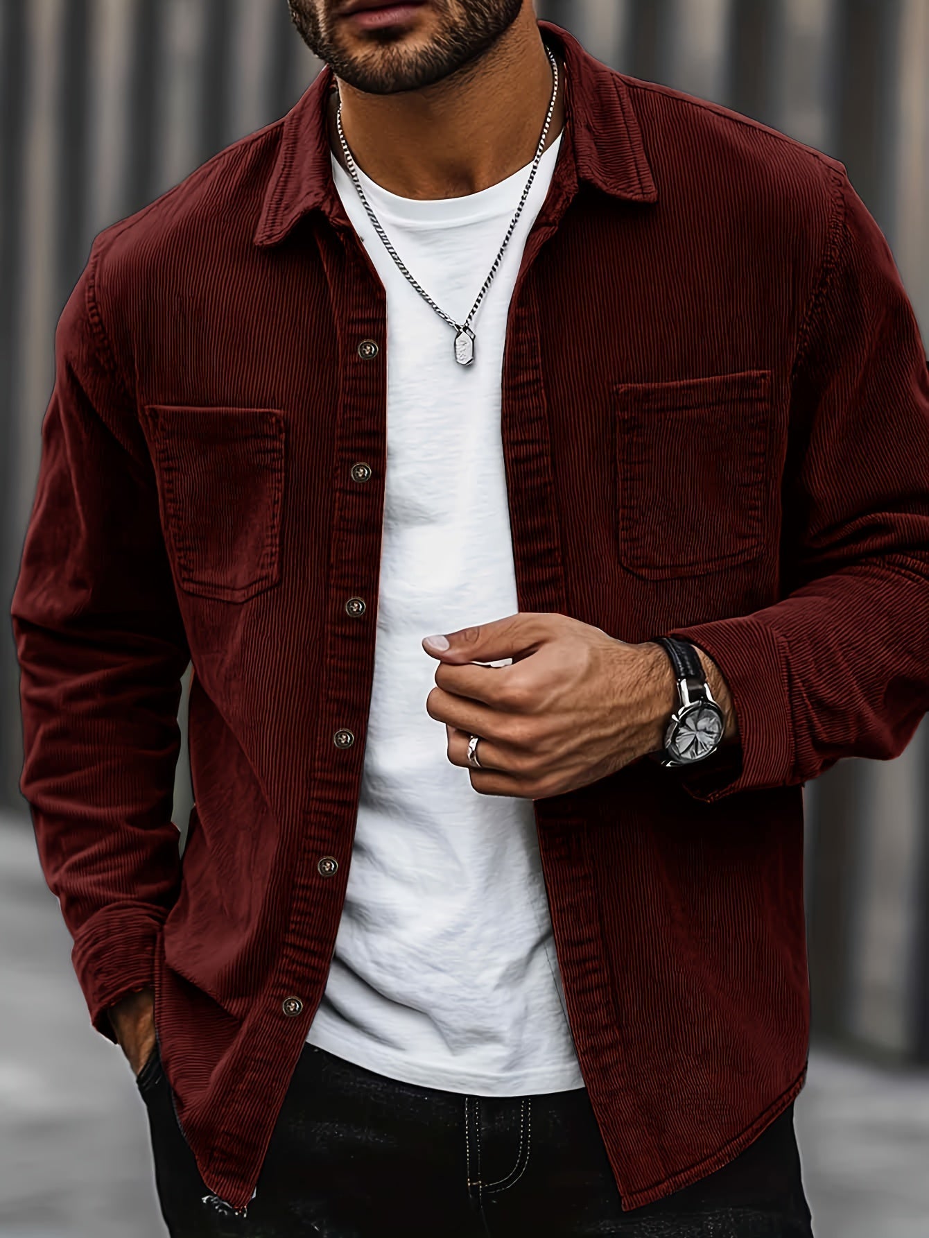 CORDUROY OVERSHIRT FOR MEN