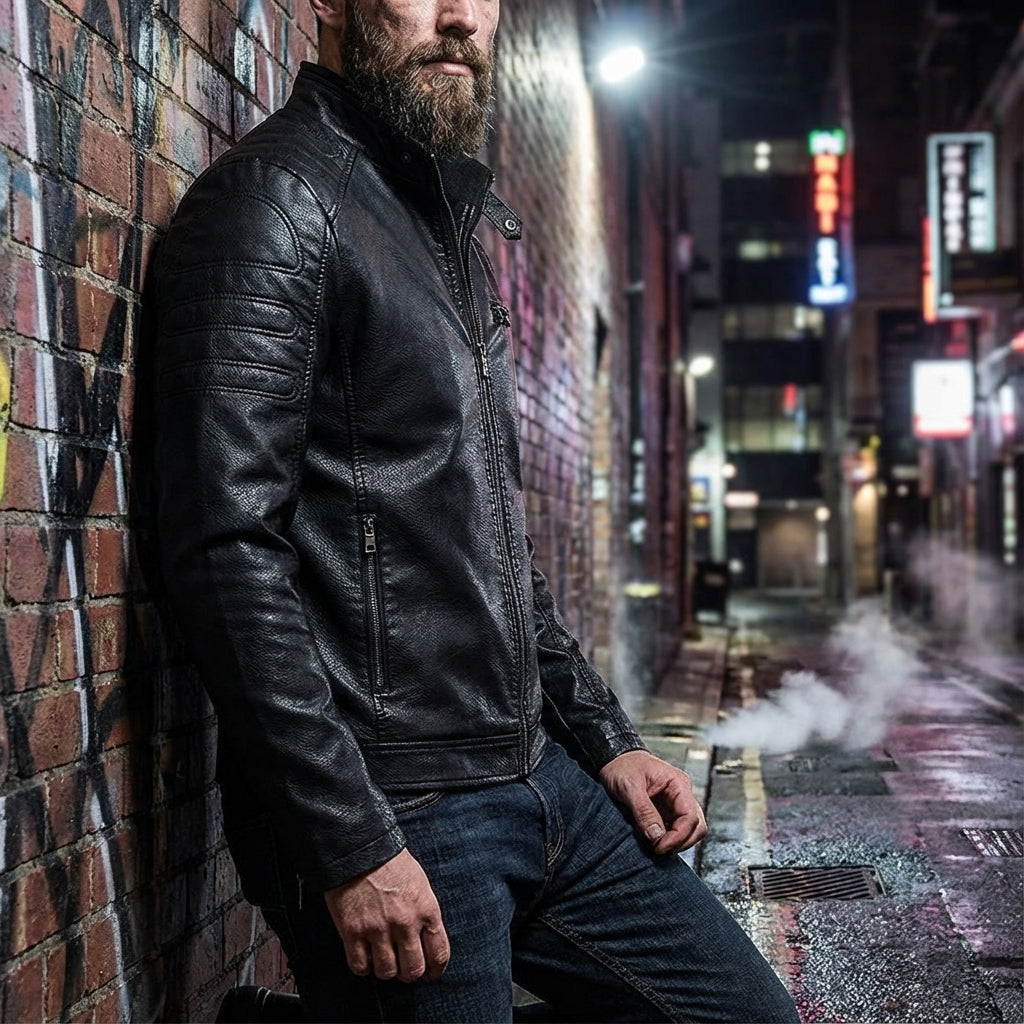 MOTO STYLE JACKET FOR MEN