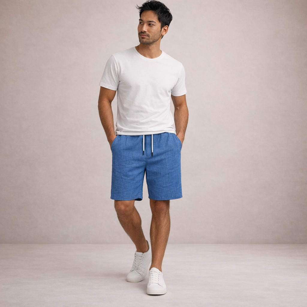 STRAIGHT HEM SHORTS FOR MEN