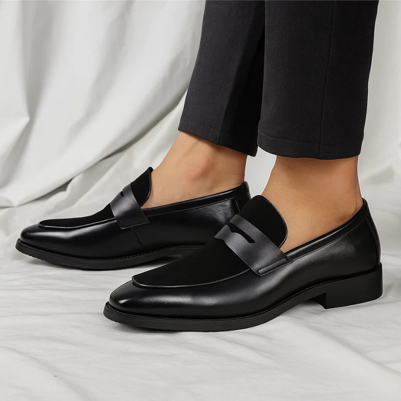 SUEDE PANEL LOAFERS FOR MEN