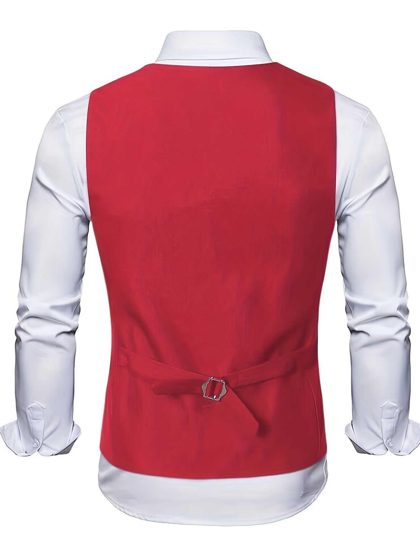 COLLARLESS POLYESTER VEST FOR MEN