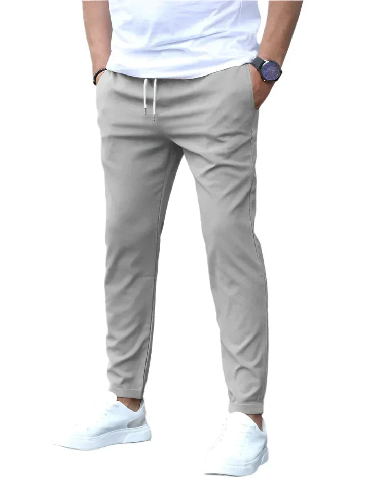 STRETCH COTTON TROUSERS FOR MEN