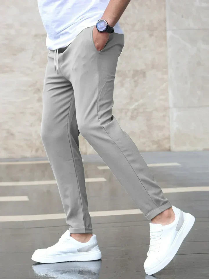 STRETCH COTTON TROUSERS FOR MEN