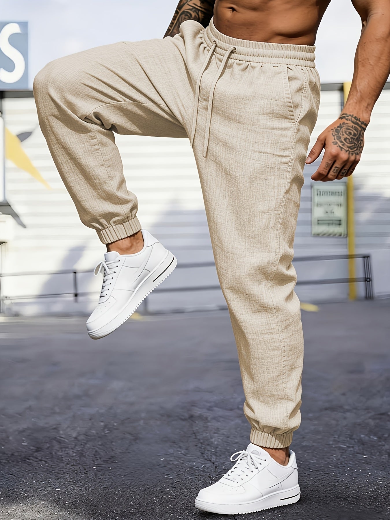 LOOSE DRAWSTRING JOGGERS FOR MEN