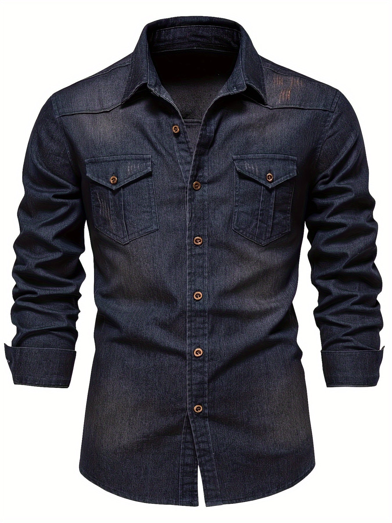 DENIM LONG-SLEEVED SHIRT FOR MEN