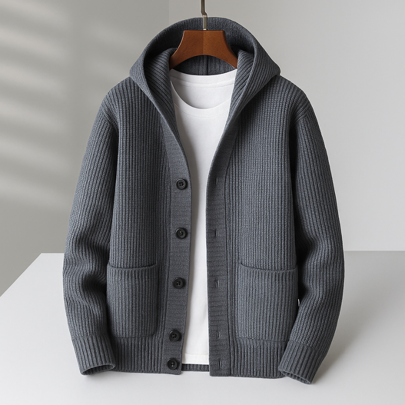 HOODED CARDIGAN FOR MEN