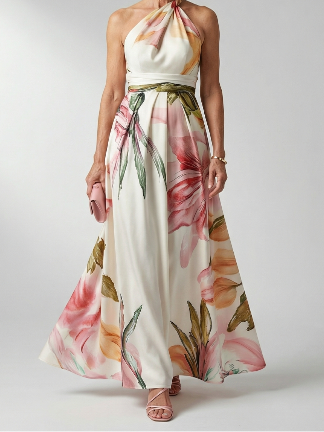 Amiel | Light Floral Maxi Dress