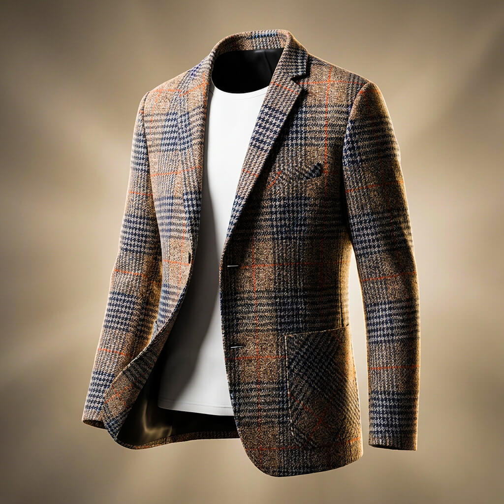 HOUNDSTOOTH WOOL BLAZER FOR MEN