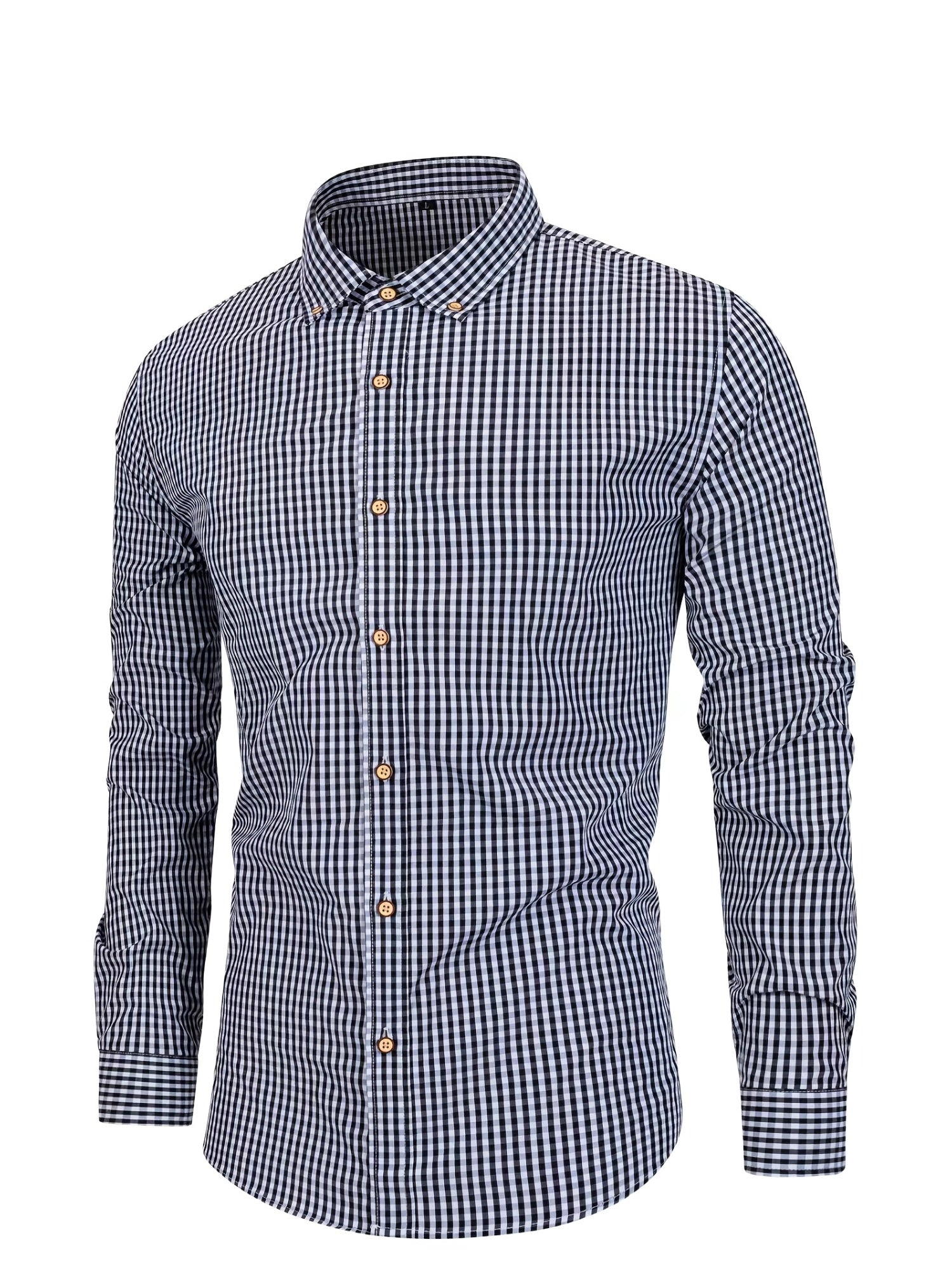 PLAID BUTTON-UP SHIRT FOR MEN