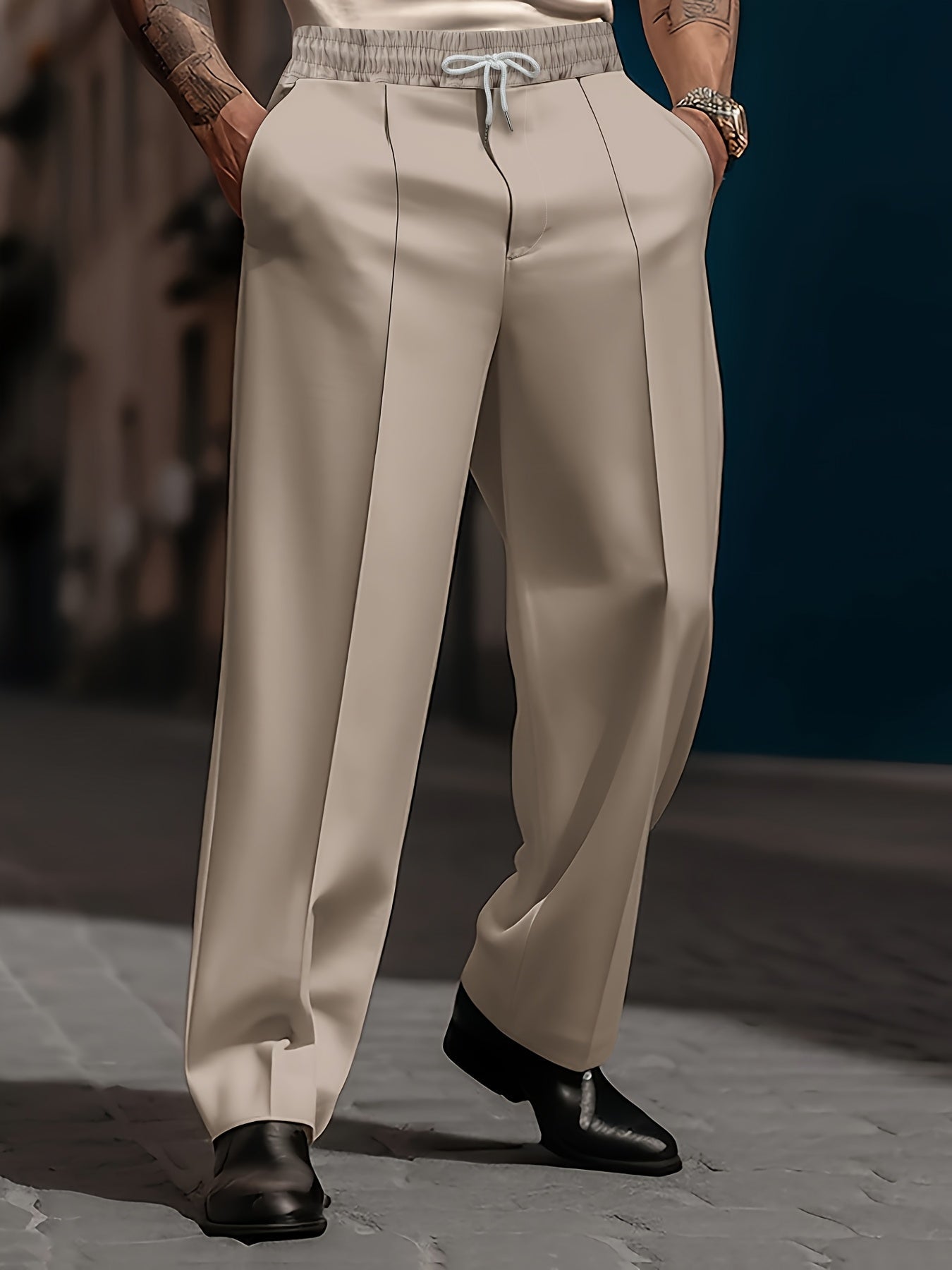 STRAIGHT CUT TROUSERS FOR MEN