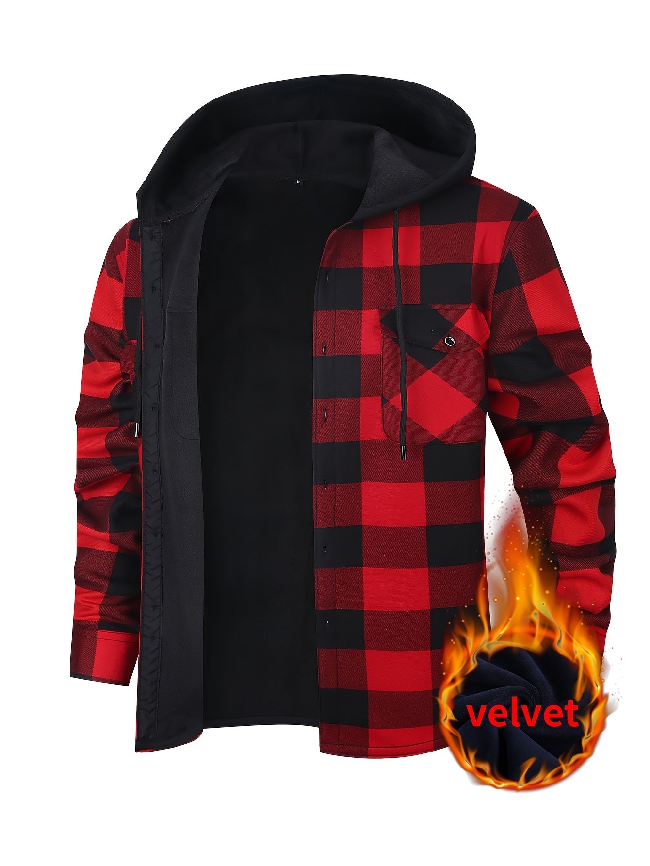PLAID HOODED JACKET FOR MEN