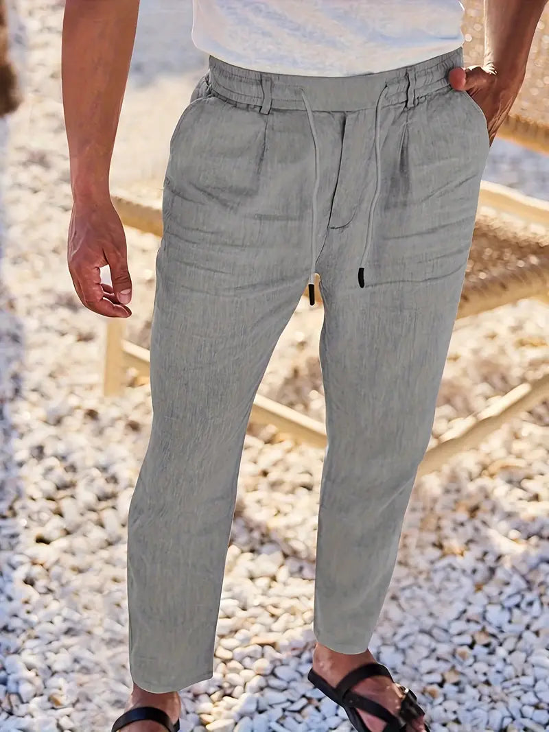 LOOSE FIT LINEN TROUSERS FOR MEN
