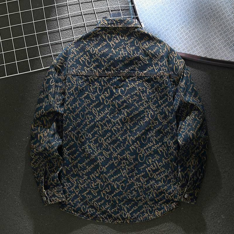 EMBROIDERED DENIM JACKET FOR MEN