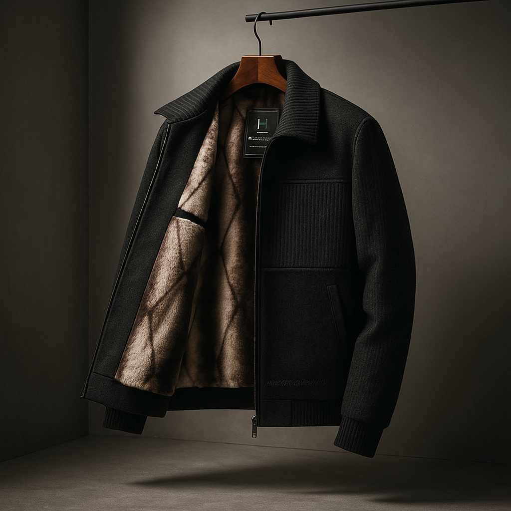 TEXTURED ZIP-UP JACKET FOR MEN